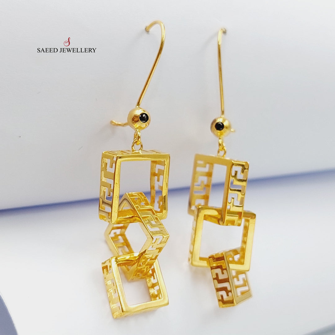 21K Gold Luxury Virna Earrings by Saeed Jewelry - Image 5