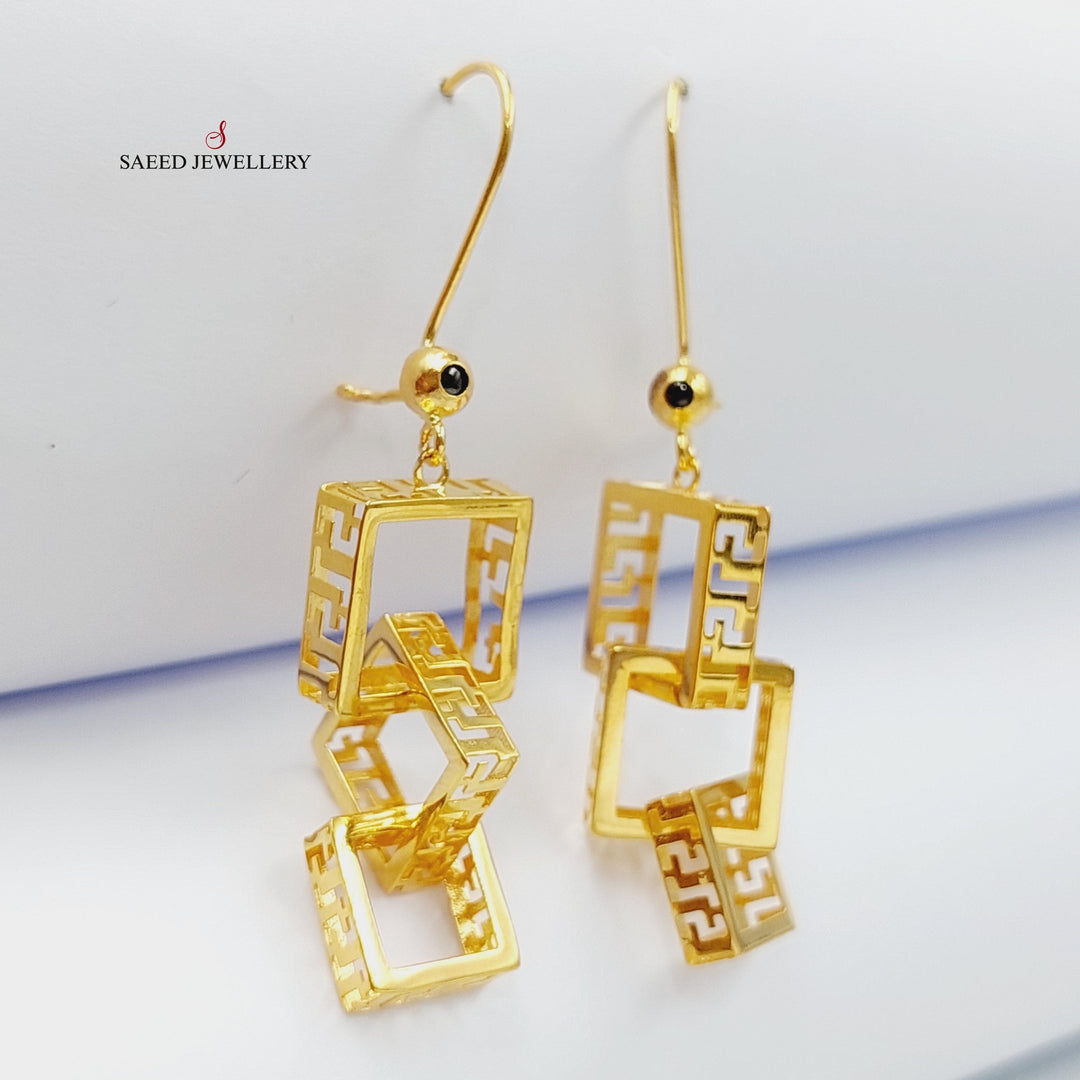 21K Gold Luxury Virna Earrings by Saeed Jewelry - Image 1