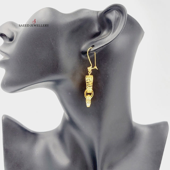 21K Gold Luxury Virna Earrings by Saeed Jewelry - Image 2