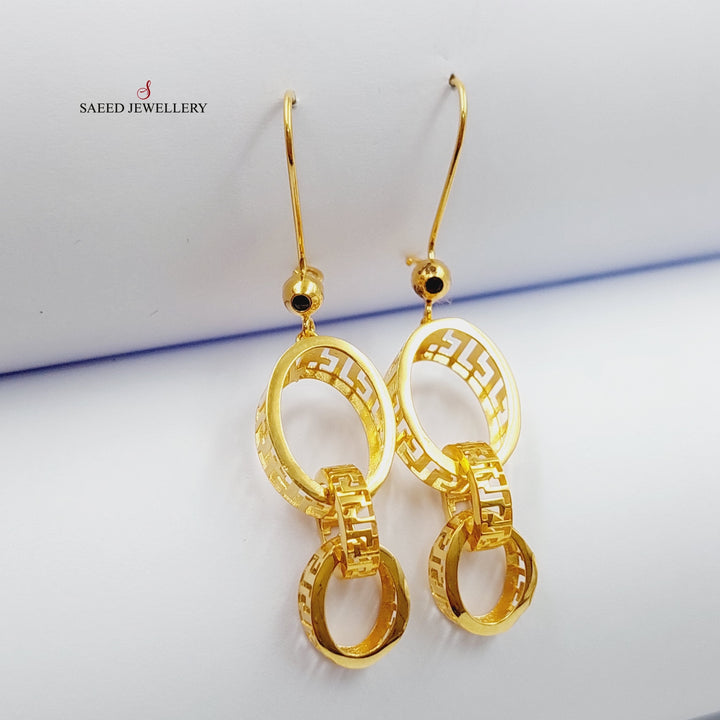 21K Gold Luxury Virna Earrings by Saeed Jewelry - Image 3