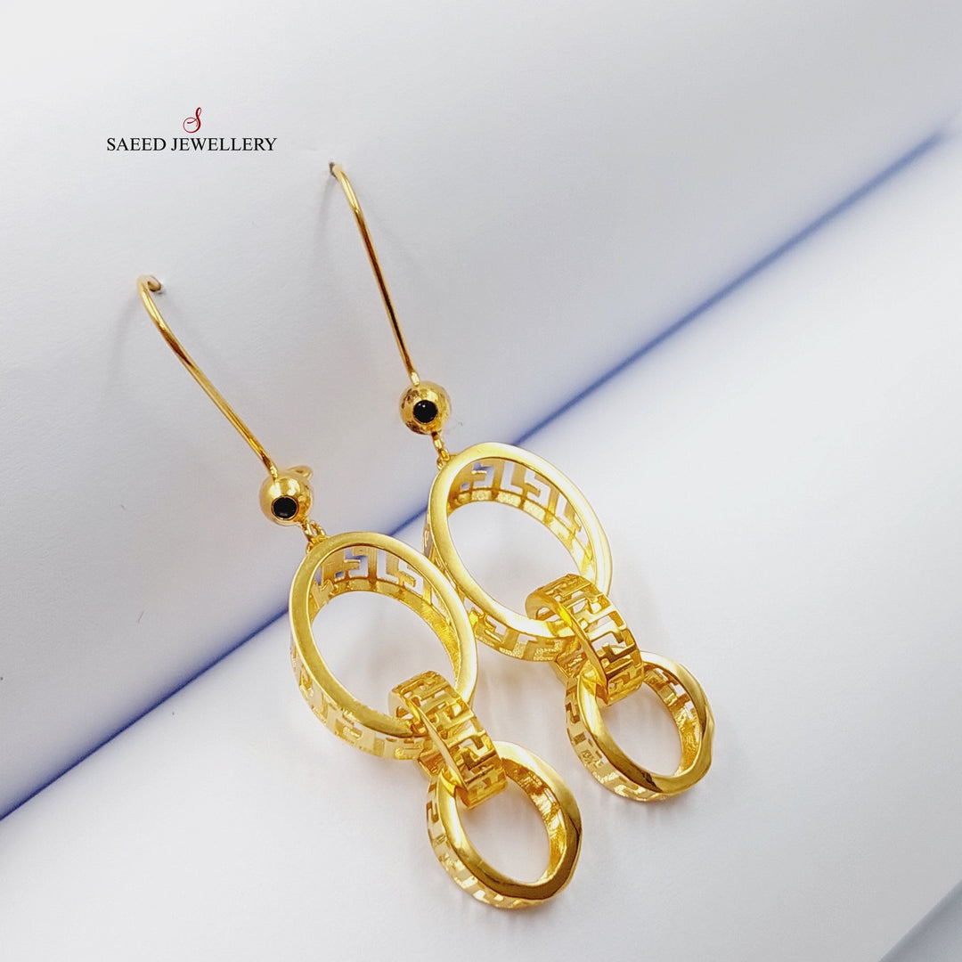 21K Gold Luxury Virna Earrings by Saeed Jewelry - Image 1