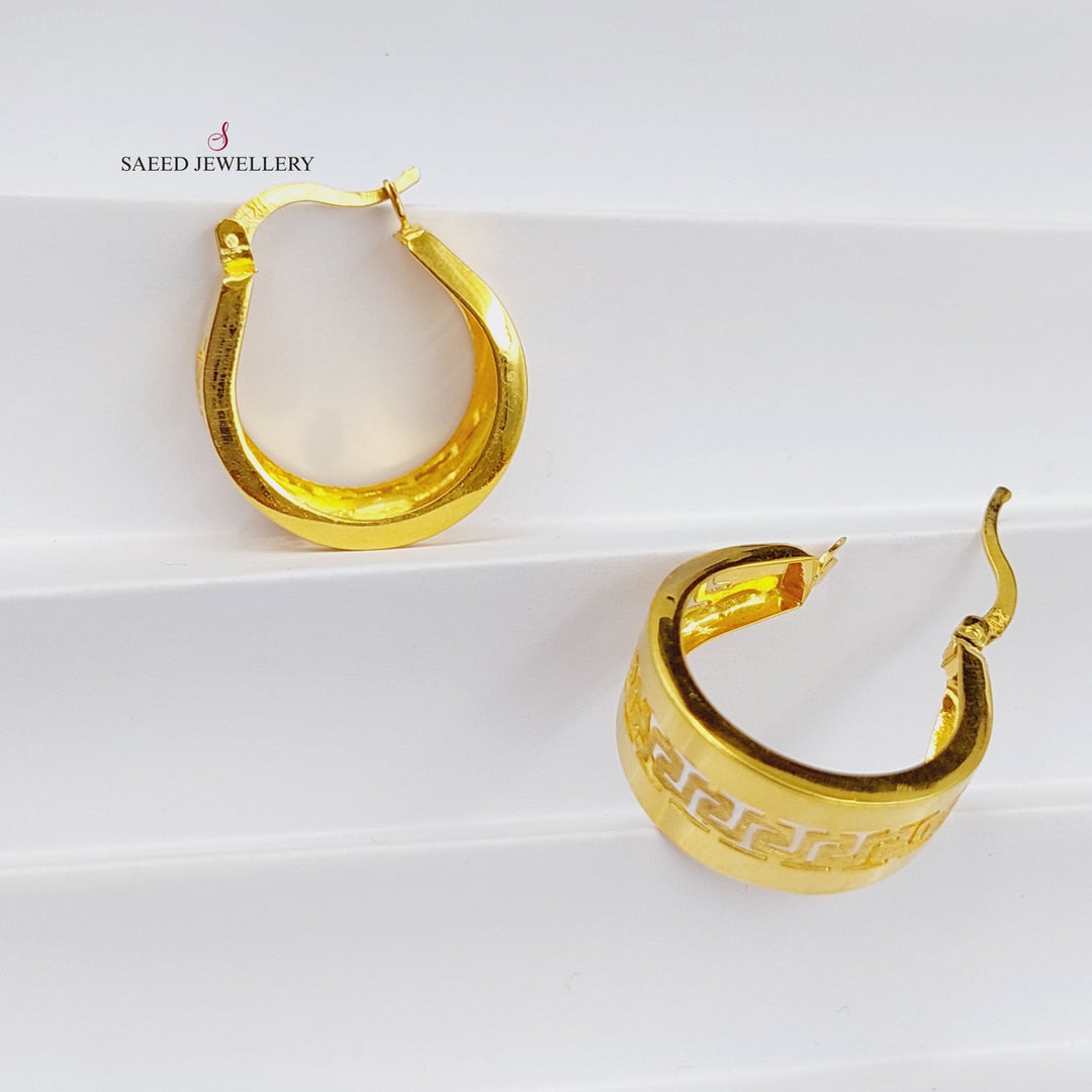 21K Gold Luxury Virna Earrings by Saeed Jewelry - Image 5