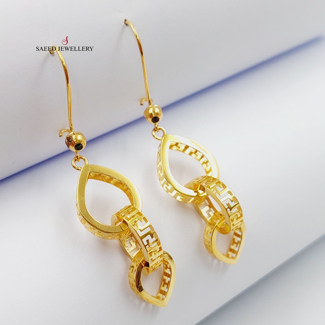 Luxury Virna Earrings Made Of 21K Yellow Gold by Saeed Jewelry-27658