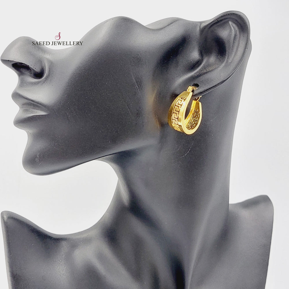 21K Gold Luxury Virna Earrings by Saeed Jewelry - Image 2