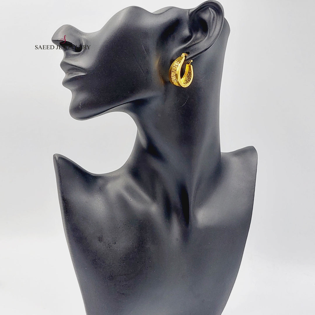 21K Gold Luxury Virna Earrings by Saeed Jewelry - Image 3