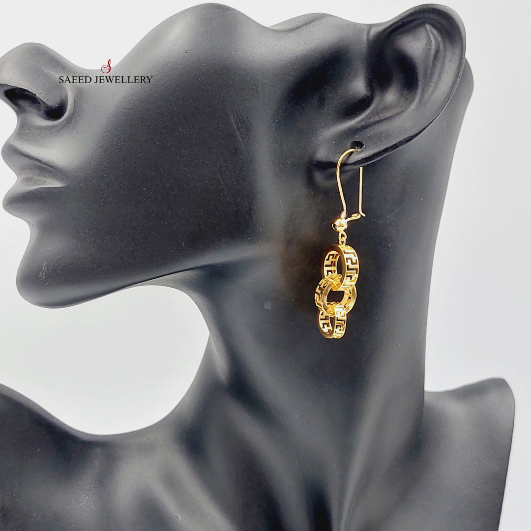 21K Gold Luxury Virna Earrings by Saeed Jewelry - Image 4