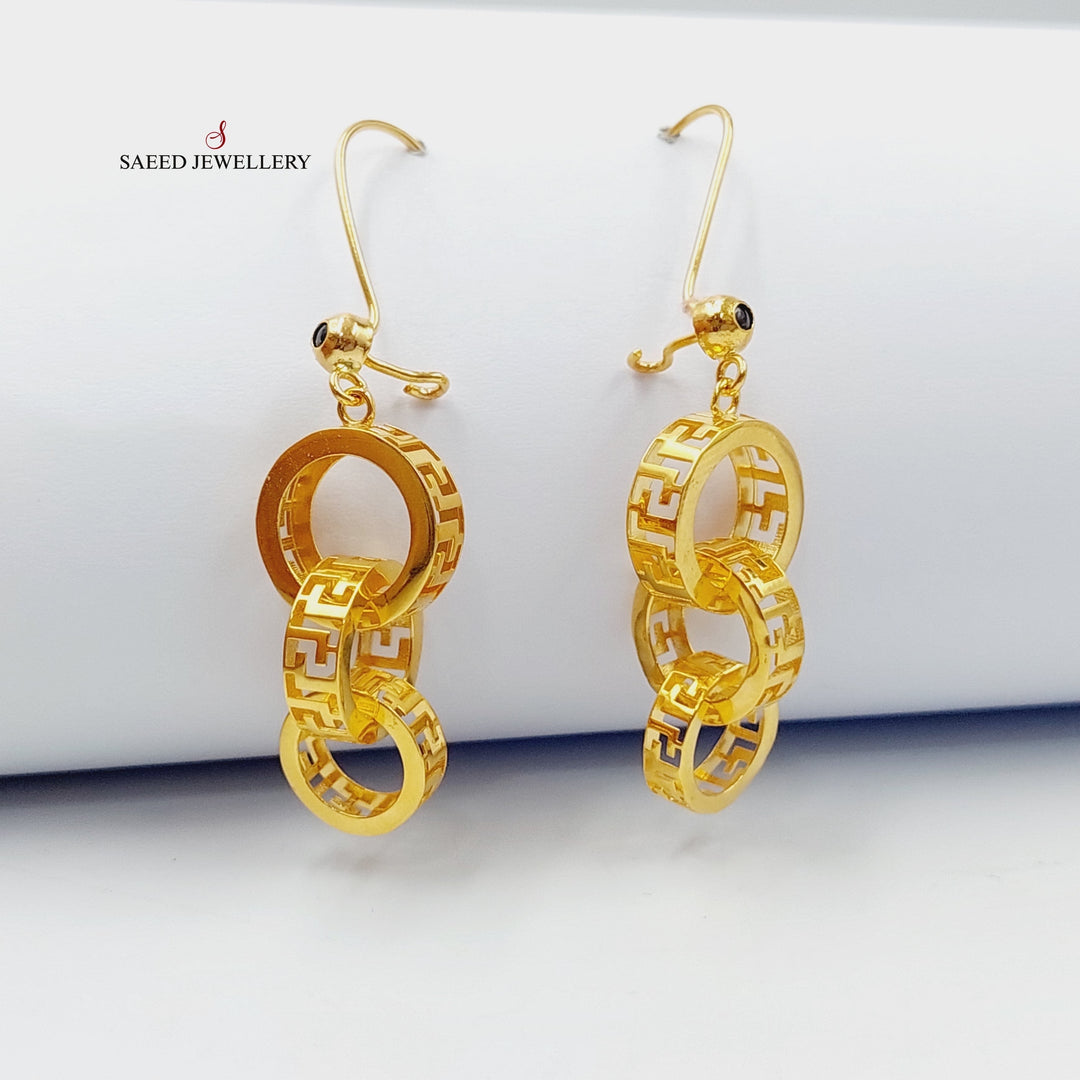 Luxury Virna Earrings Made Of 21K Yellow Gold by Saeed Jewelry-27660
