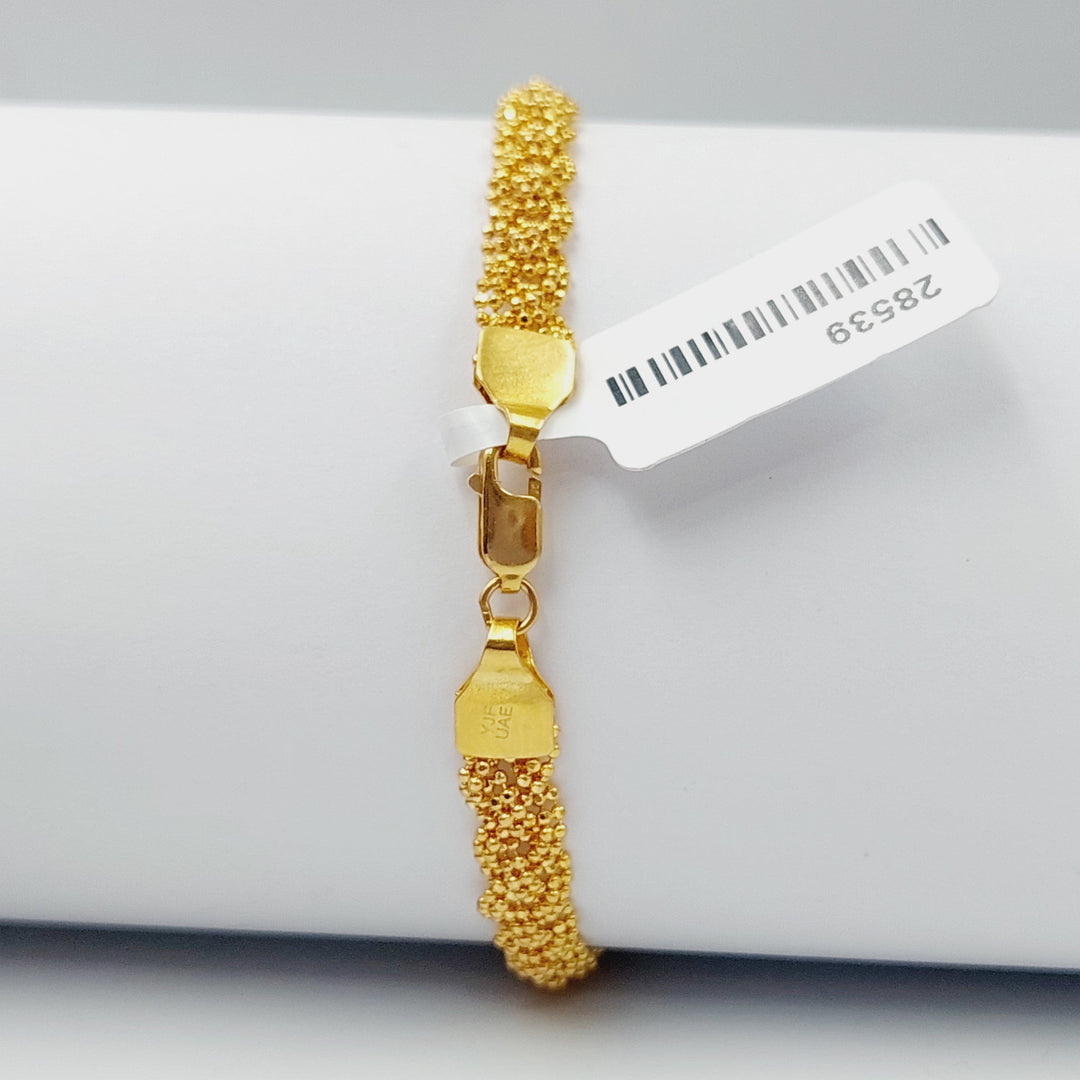 21K Gold Malaysian Bracelet by Saeed Jewelry - Image 2