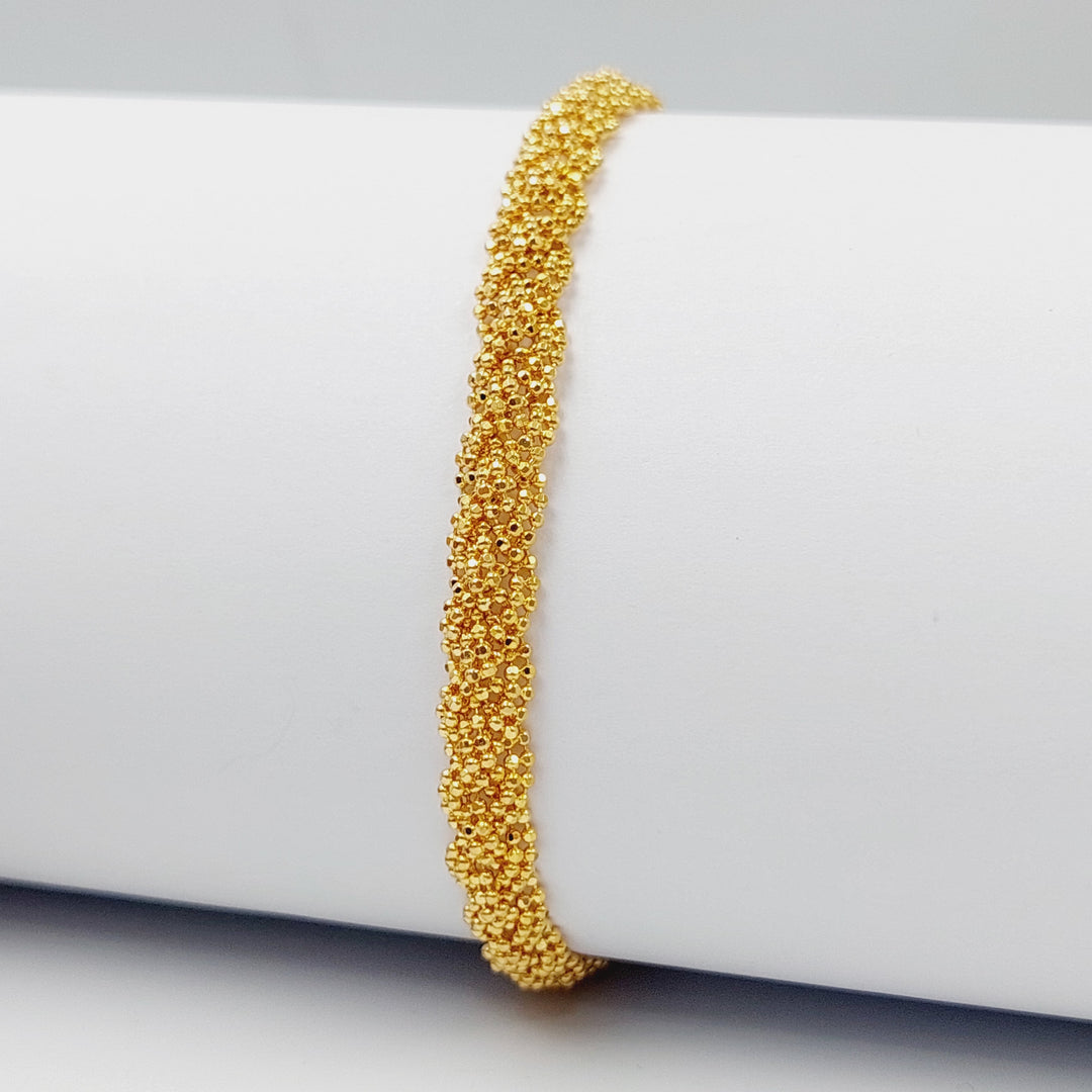 21K Gold Malaysian Bracelet by Saeed Jewelry - Image 7