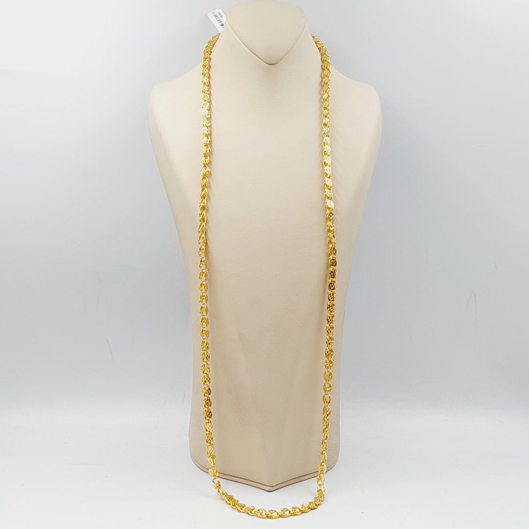 Medium Thickness Jarir Halabi Necklace Made Of 21K Yellow Gold by Saeed Jewelry-28434