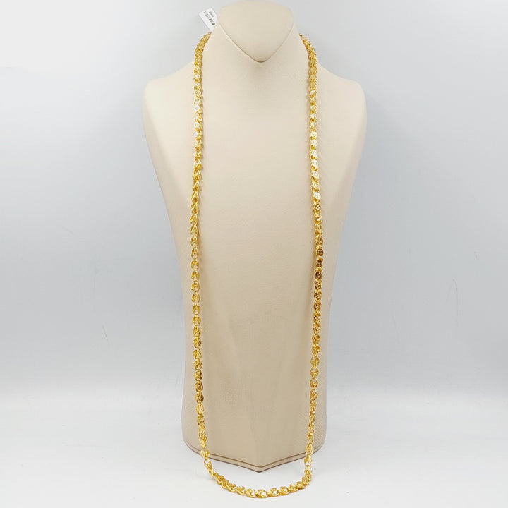 Medium Thickness Jarir Halabi Necklace Made Of 21K Yellow Gold by Saeed Jewelry-28434