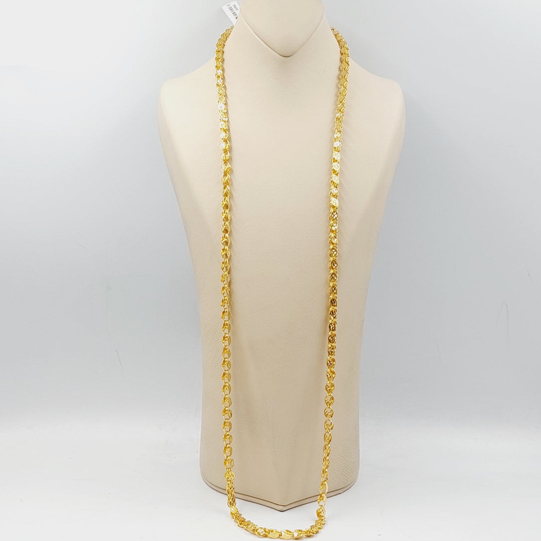 Medium Thickness Jarir Halabi Necklace Made Of 21K Yellow Gold by Saeed Jewelry-28434