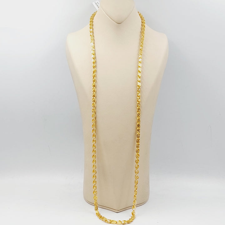 Medium Thickness Jarir Halabi Necklace Made Of 21K Yellow Gold by Saeed Jewelry-28434