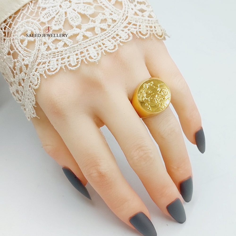 21K Gold Mens Ring by Saeed Jewelry - Image 2