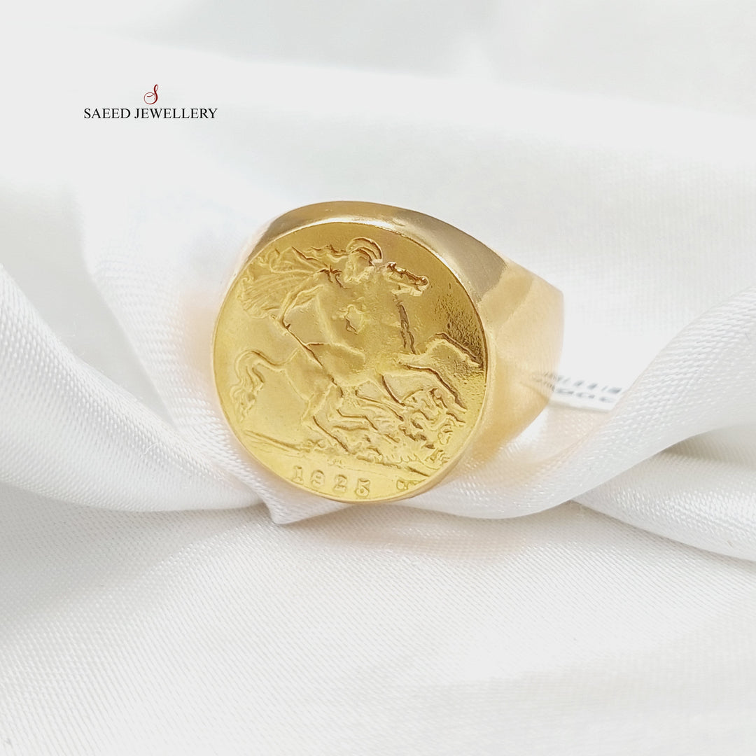 21K Gold Mens Ring by Saeed Jewelry - Image 4