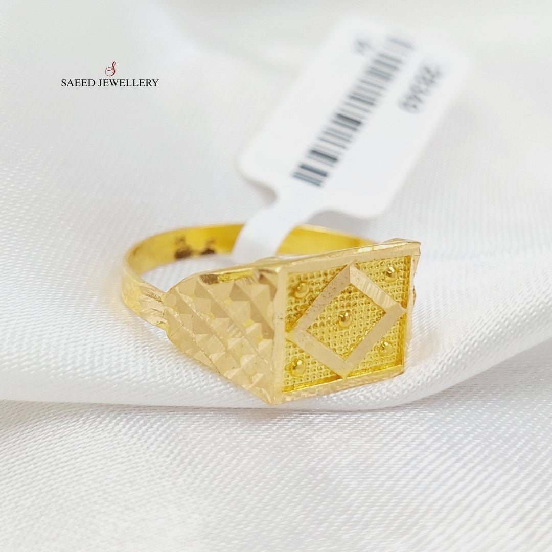 21K Gold Mens Ring by Saeed Jewelry - Image 1