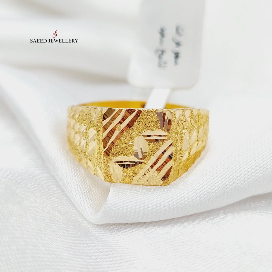 21K Gold Mens Ring by Saeed Jewelry - Image 2