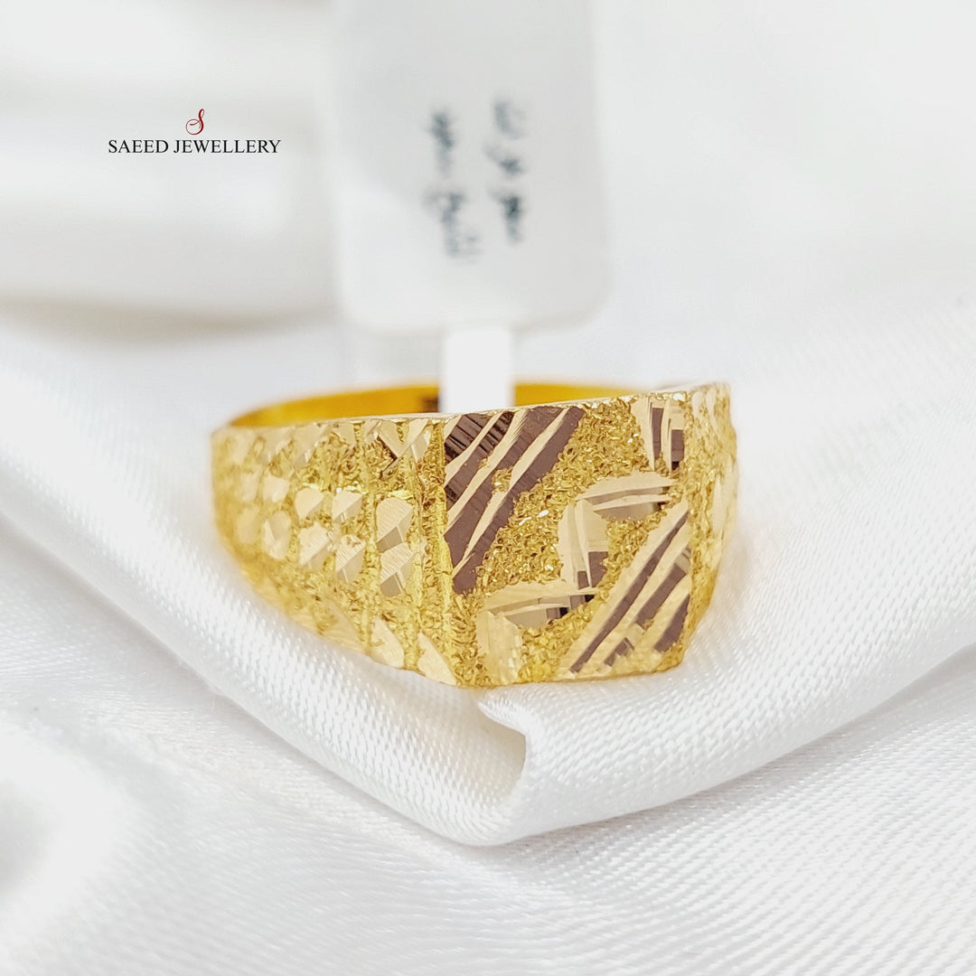 21K Gold Mens Ring by Saeed Jewelry - Image 1