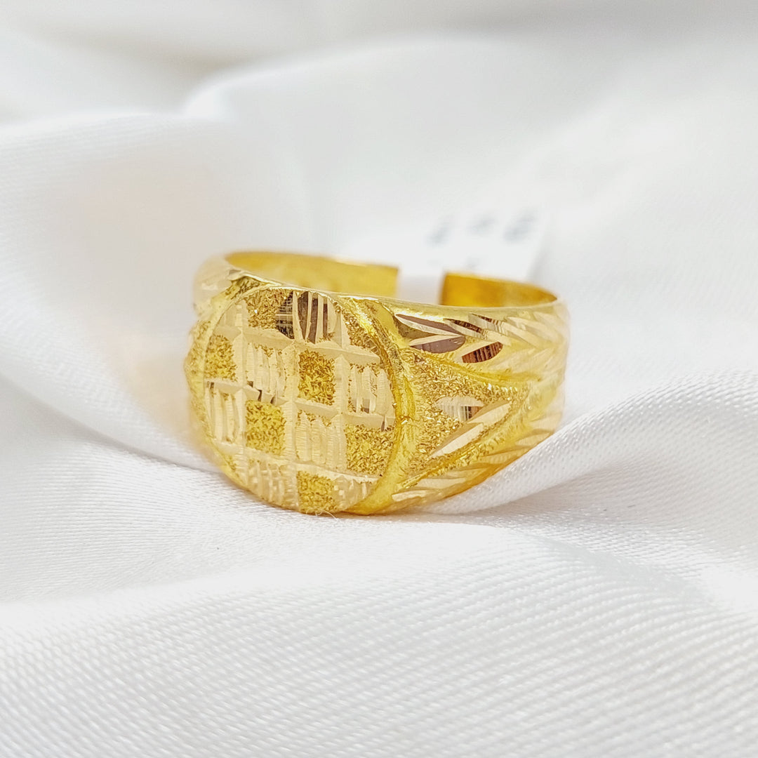 21K Gold Mens Ring by Saeed Jewelry - Image 3