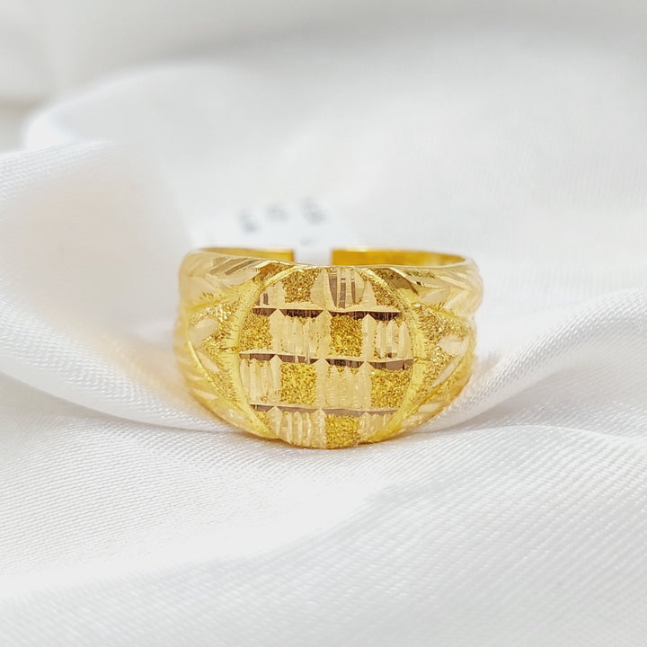 21K Gold Mens Ring by Saeed Jewelry - Image 1