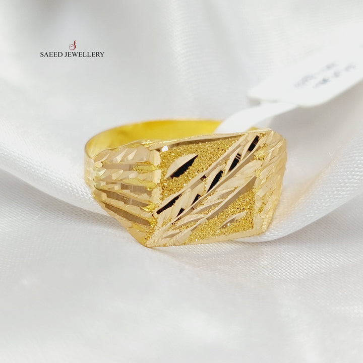 21K Gold Mens Ring by Saeed Jewelry - Image 2