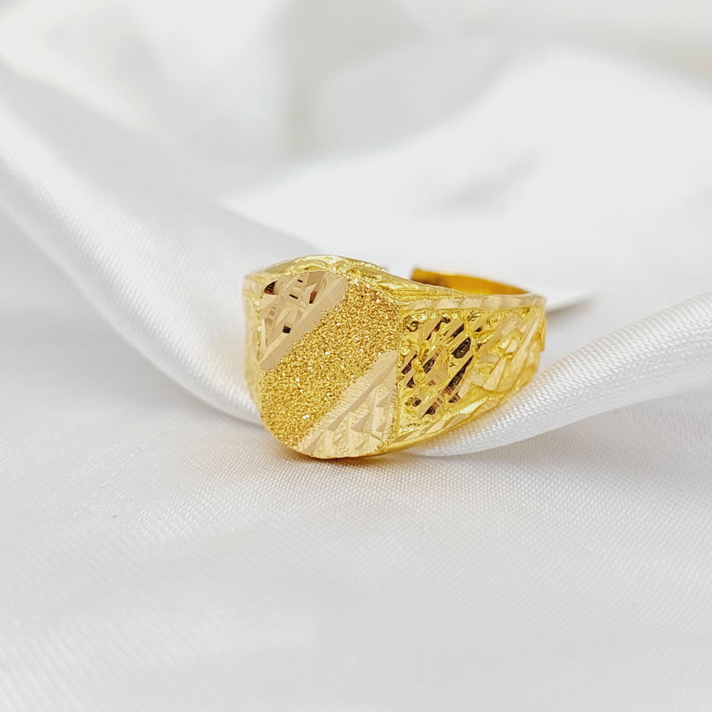 21K Gold Mens Ring by Saeed Jewelry - Image 2