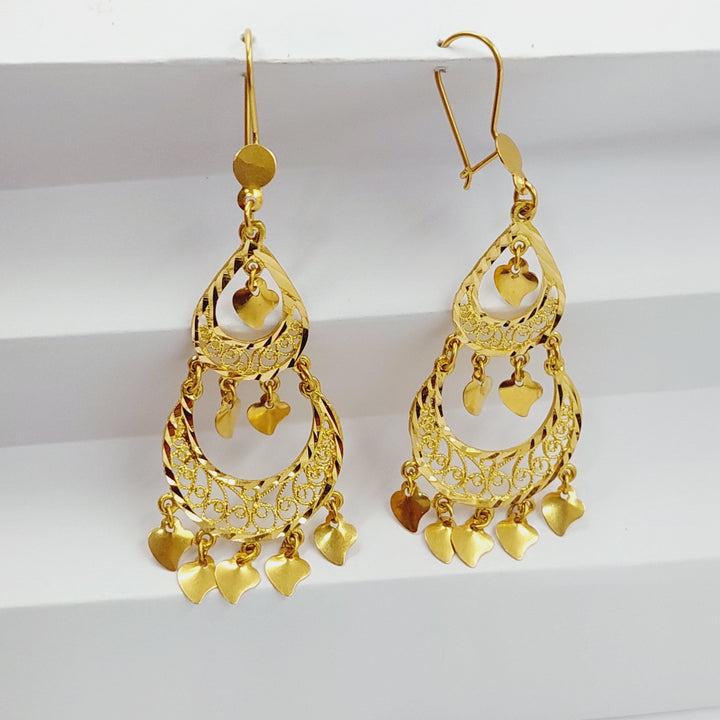 21K Gold Moon Earrings by Saeed Jewelry - Image 5