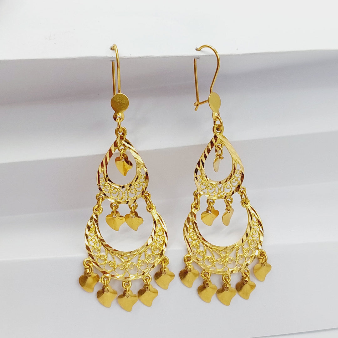 Moon Earrings Made Of 21K Yellow Gold by Saeed Jewelry-28297