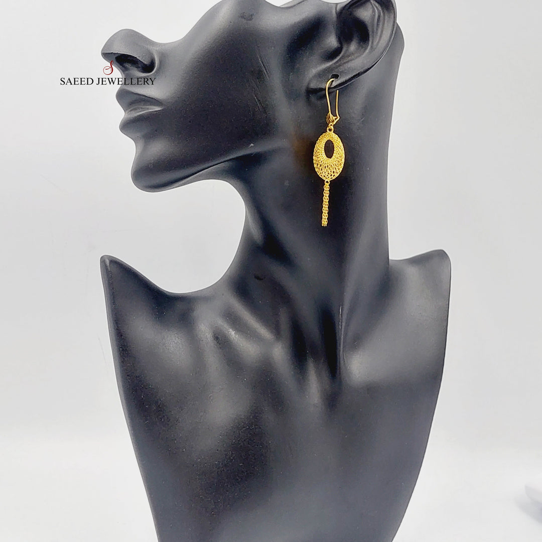 21K Gold Moon Earrings by Saeed Jewelry - Image 2