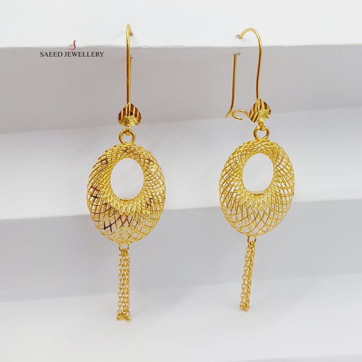 Moon Earrings Made Of 21K Yellow Gold by Saeed Jewelry-28318