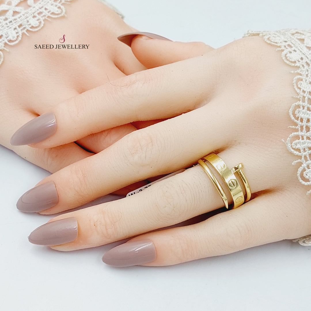 18K Gold Nail Ring by Saeed Jewelry - Image 2