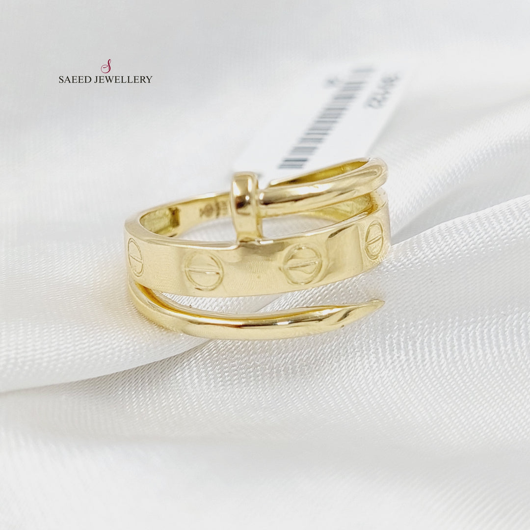 Nail Ring  Made Of 18K Yellow Gold by Saeed Jewelry-30122