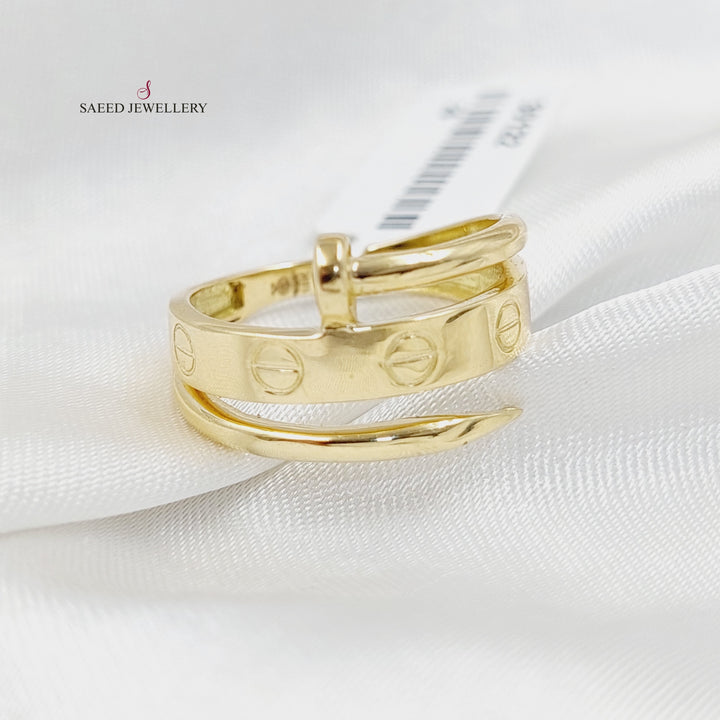 Nail Ring  Made Of 18K Yellow Gold by Saeed Jewelry-30122