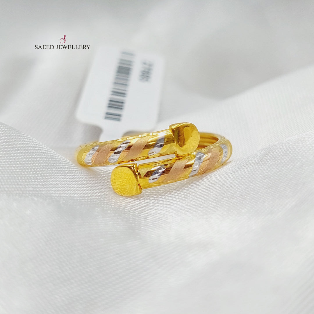 21K Gold Nail Ring by Saeed Jewelry - Image 3