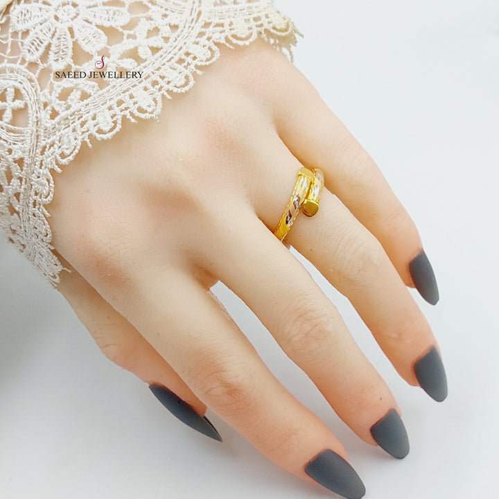 21K Gold Nail Ring by Saeed Jewelry - Image 4