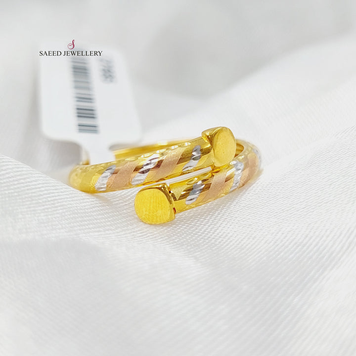 Nail Ring Made Of 21K Colored Gold by Saeed Jewelry-27685