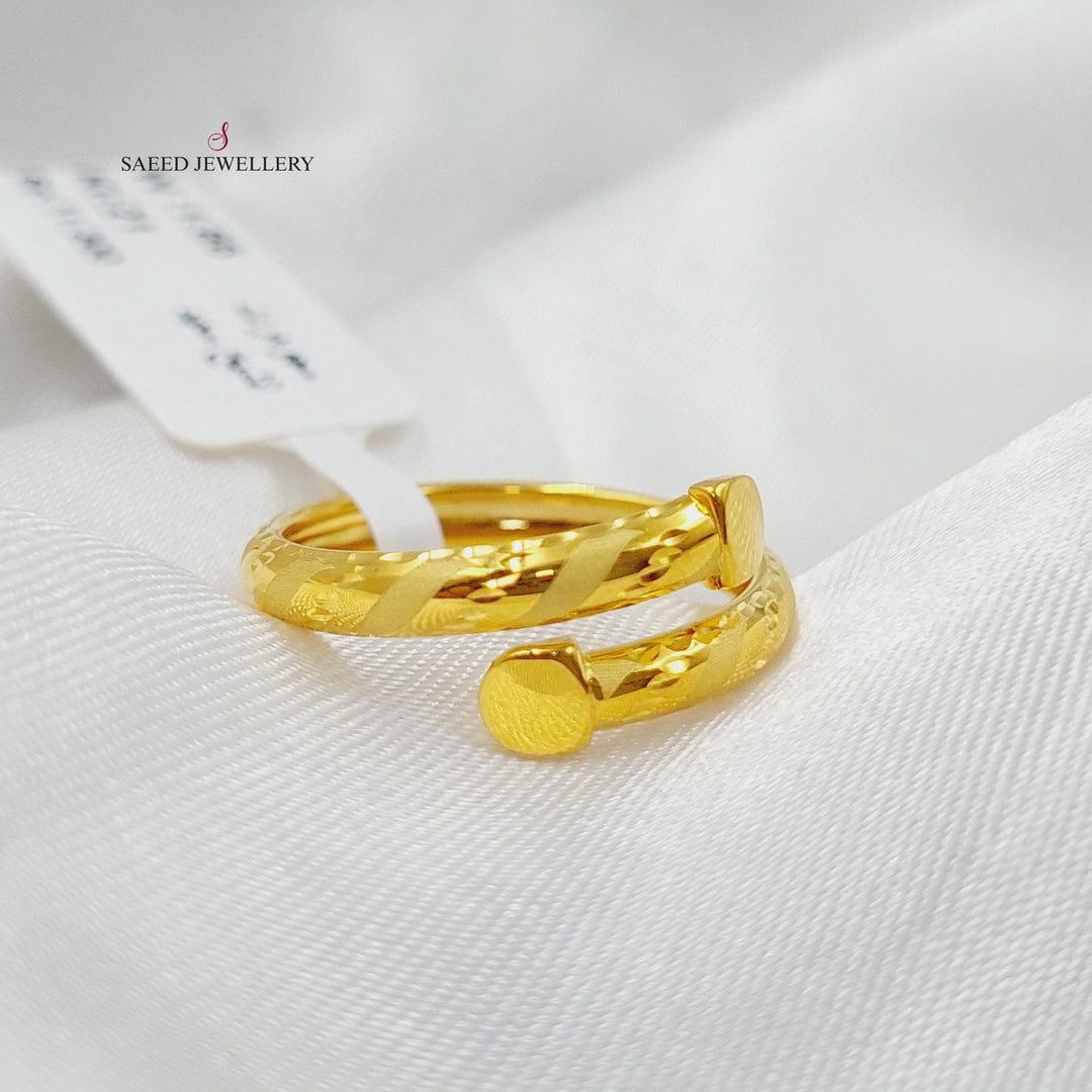 21K Gold Nail Ring by Saeed Jewelry - Image 3