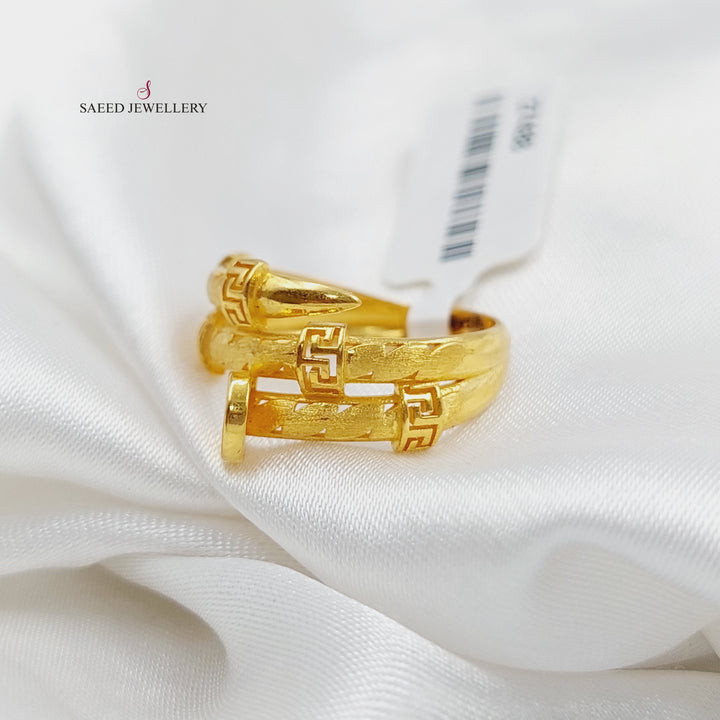 21K Gold Nail Ring by Saeed Jewelry - Image 2