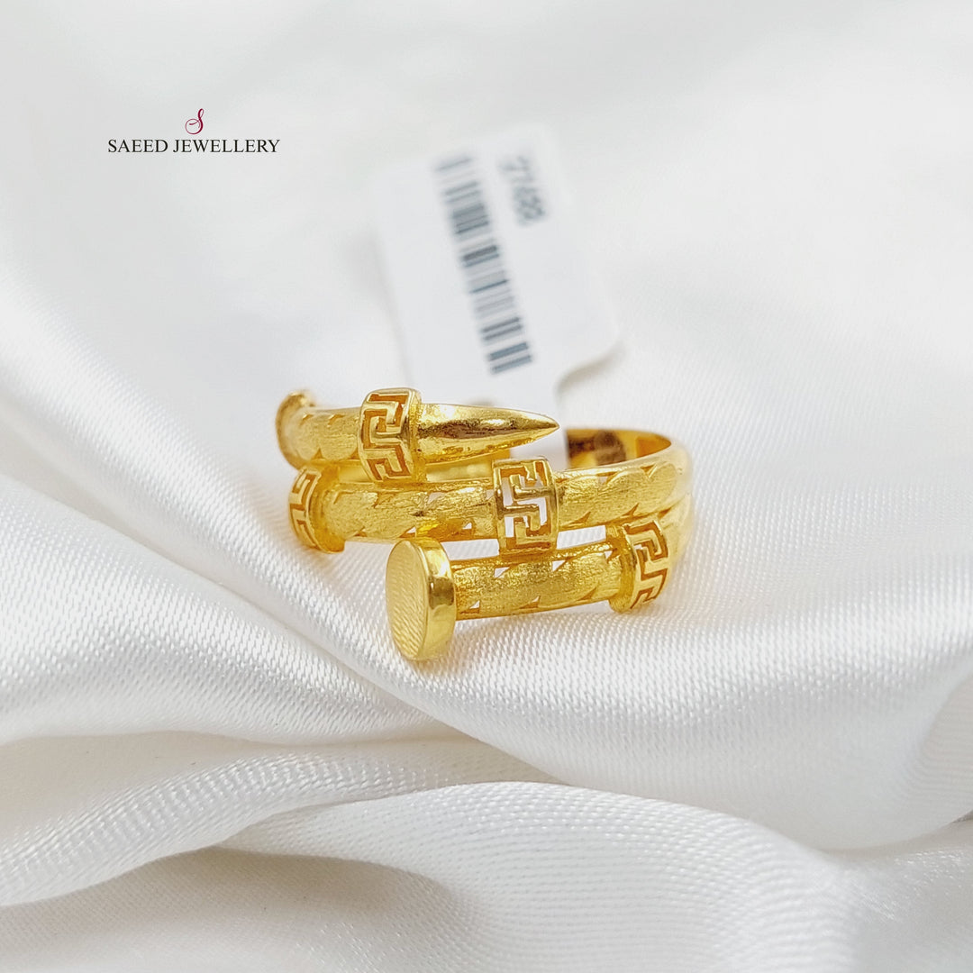 21K Gold Nail Ring by Saeed Jewelry - Image 3