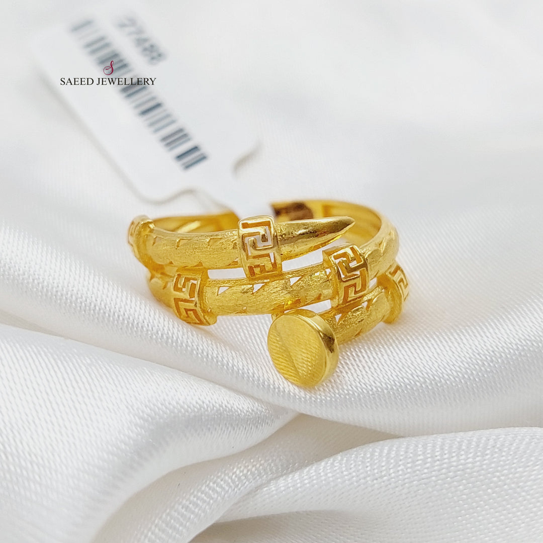 21K Gold Nail Ring by Saeed Jewelry - Image 1