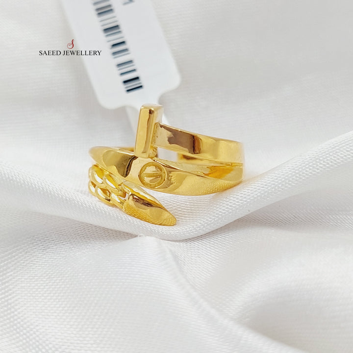 21K Gold Nail Ring by Saeed Jewelry - Image 2