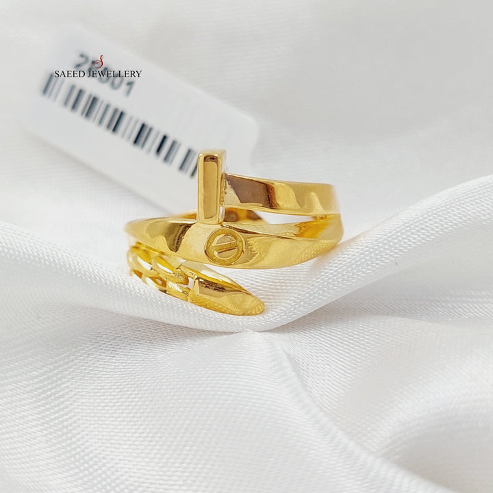 21K Gold Nail Ring by Saeed Jewelry - Image 1