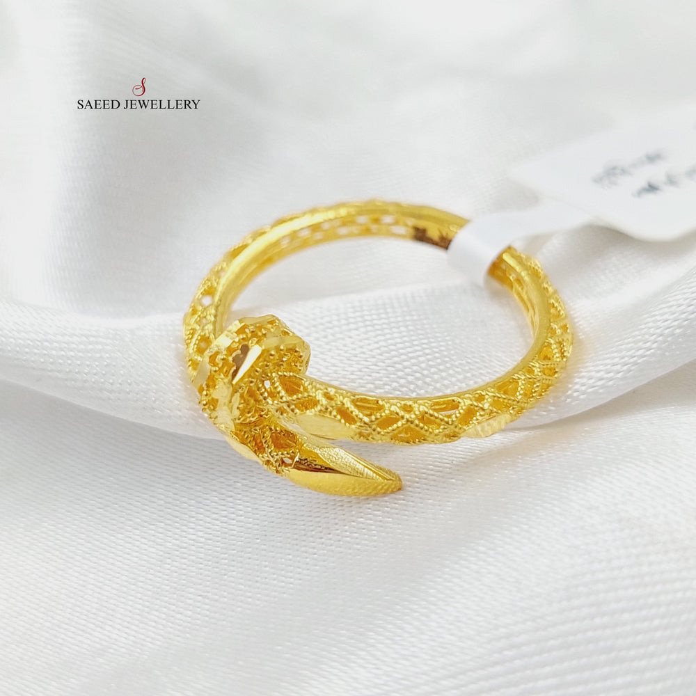 21K Gold Nail Ring by Saeed Jewelry - Image 2