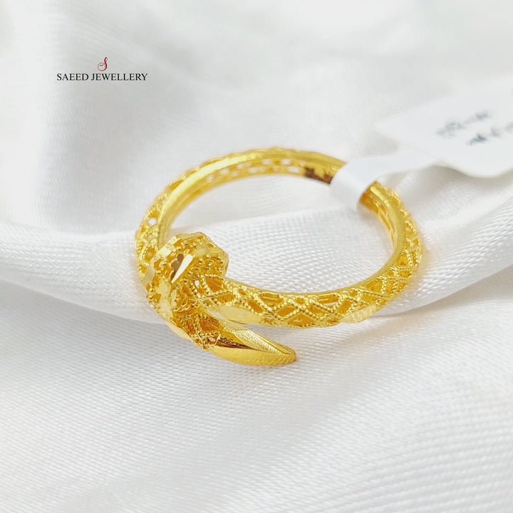 21K Gold Nail Ring by Saeed Jewelry - Image 2