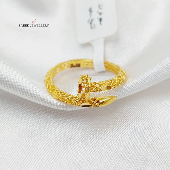 21K Gold Nail Ring by Saeed Jewelry - Image 3