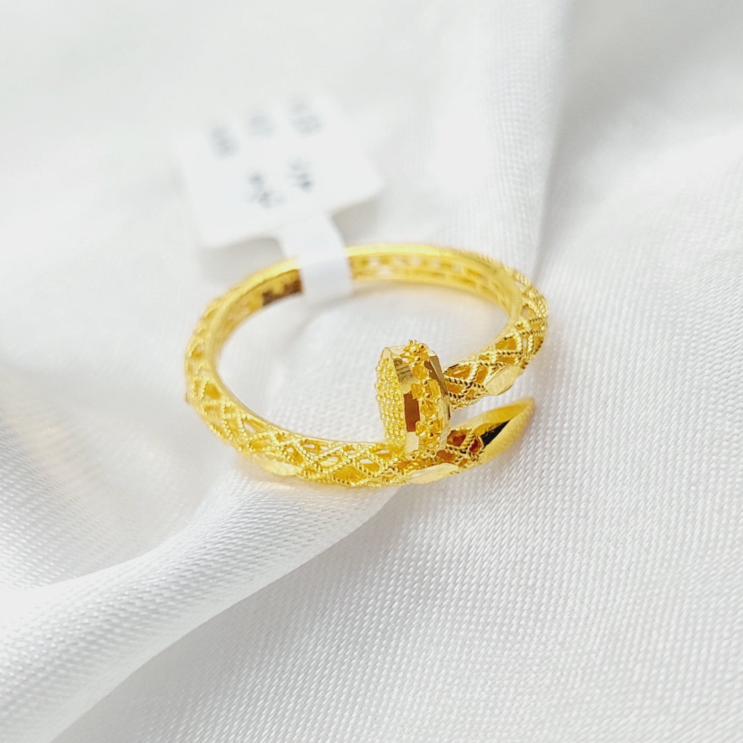 Nail Ring  Made Of 21K Yellow Gold by Saeed Jewelry-29023