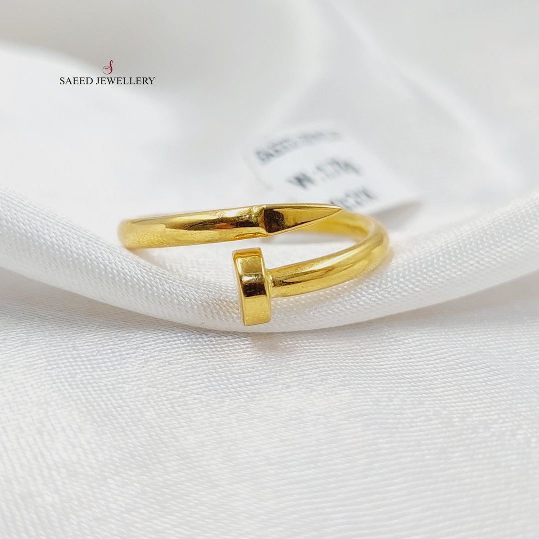 21K Gold Nail Ring by Saeed Jewelry - Image 2
