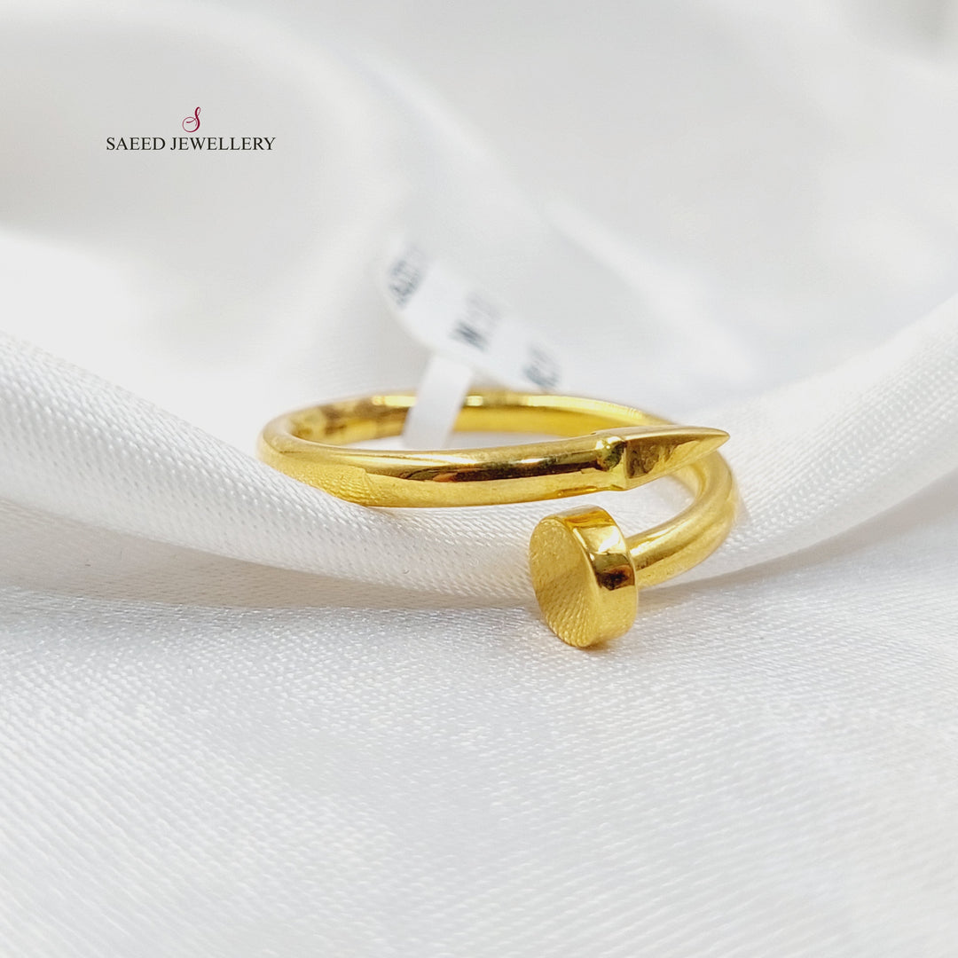 21K Gold Nail Ring by Saeed Jewelry - Image 1