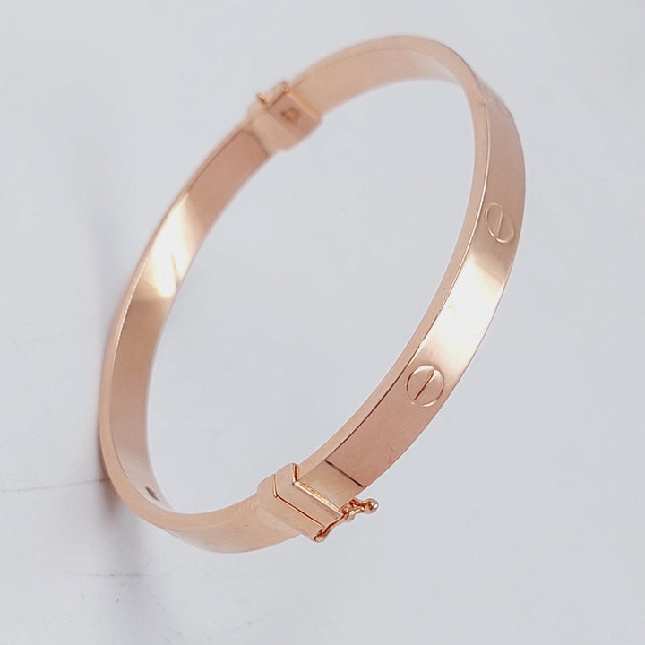 21K Gold Fancy Figaro Bangle Bracelet by Saeed Jewelry - Image 1