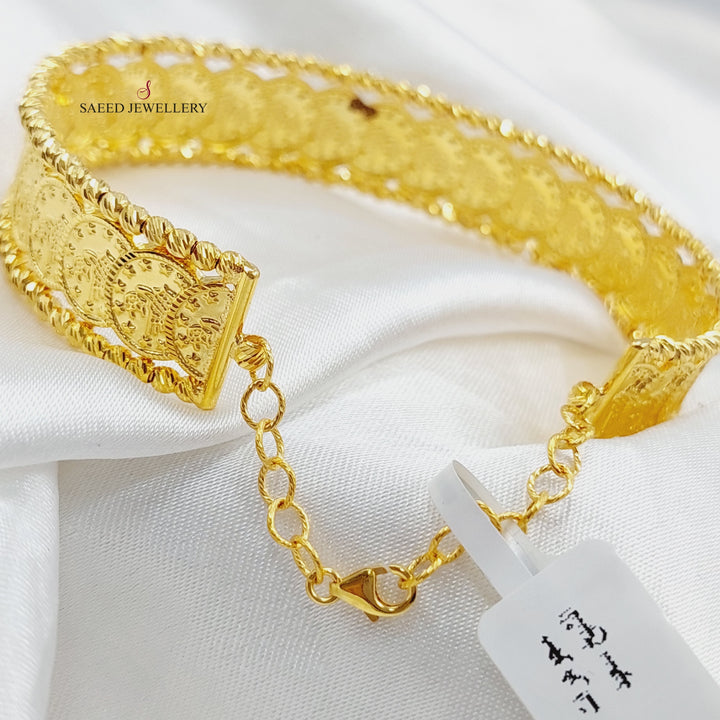 21K Gold One Range Eighths Bracelet by Saeed Jewelry - Image 3